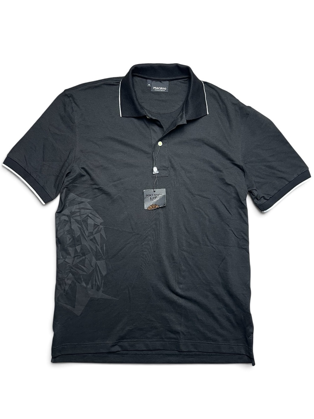 NWT Maceoo Black Lion Graphic Stretch Polo Shirt Men’s Large 4/L